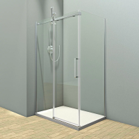 Душевой угол раздвижной прямоугольный RV070CH-120100-01-C4 1200х1000х1950 Цвет профиля Хром Стекло Прозрачное Veconi