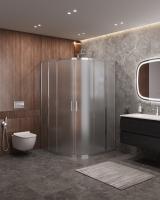 Душевой уголок,полукруглый MOLVENO-R-22-100+30-P-Cr 1300x1300x1950 Cezares