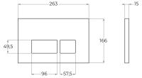 Клавиша смыва BB044NERO, чёрная матовая  BB044NERO BelBagno