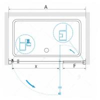 Душевая дверь RGW PA-02B NEW 100*185 41080200-14 профиль Чёрный стекло Прозрачное 6 мм RGW
