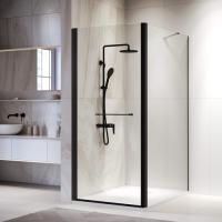 Душевой уголок RGW PA-148B (PA-103B + Z-050-2B + O-204B) прямоугольный   60* 70*195 020814867-14 профиль Чёрный стекло Прозрачное 6 мм RGW