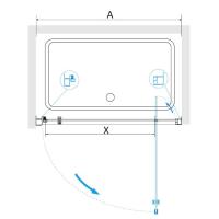 Душевая дверь RGW PA-105  80*185 410810508-11 профиль Хром стекло Прозрачное 5 мм RGW