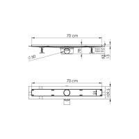 Душевой лоток  Almira Jasmin   SAY.605.70.P.BUKLE цвет "хром" решетка BUKLE Vincea Душевой лоток  Almira Jasmin   SAY.605.70.P.BUKLE цвет "хром" решетка BUKLE Vincea