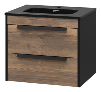 MONSOUR - 60 Тумба подвесная с 2 ящ. + раковина УТ000015277 Brevita