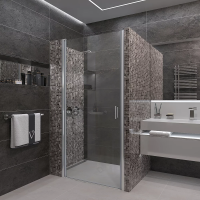 Душевая дверь распашная VN43-70-01-C5 700x1950 Цвет профиля Хром Стекло Прозрачное Veconi