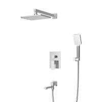 Душевой комплект встраиваемый с изливом смеситель, верхний душ, ручной душ со шлангом, излив, штуцер с держателем SLIDER-VDSET-01 Хром   Cezares