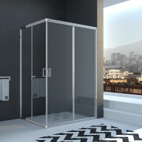 Душевой угол раздвижной прямоугольный RV10-10090-01-C5 1000x900x1950 Цвет профиля Хром Стекло Прозрачное Veconi