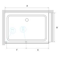 Перегородка для душа RGW WA-034 110*195 351003411-11 профиль Хром стекло Прозрачное 8 мм RGW