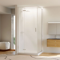 Душевой угол раздвижной прямоугольный RV073R/L-12080-06-C4 1200х800х1950 Цвет профиля Хром Стекло Дождь Veconi