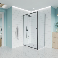 Душевой угол раздвижной E1-SP-GR-170120-01-C9 1700х1200x1950 Цвет профиля Графит брашинг Стекло  Прозрачное Veconi